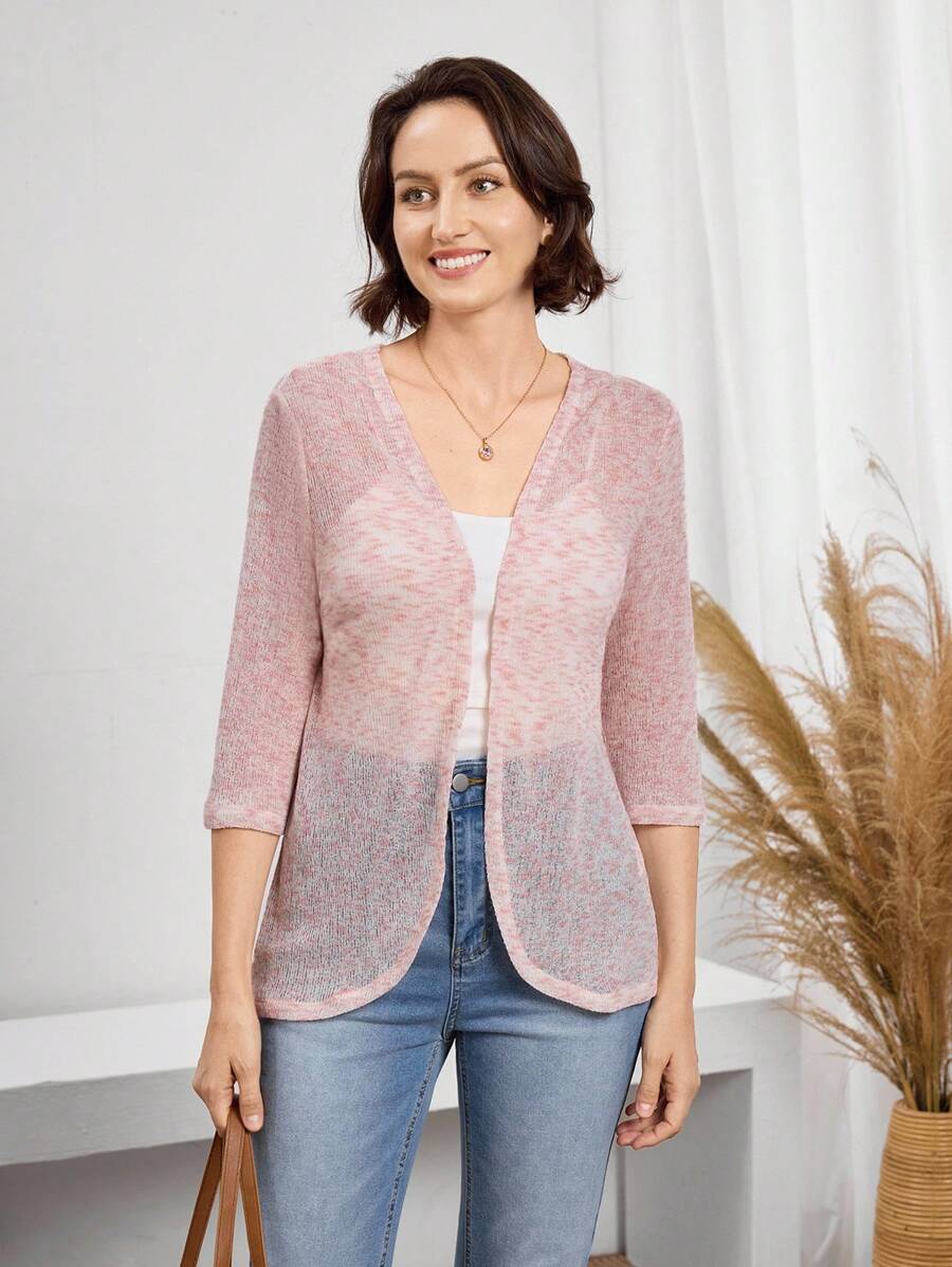 Miaspire Tunn bomberjacka i fuskpäls för kvinnor, rosa, vardagsstil - Rosa - Visa 1