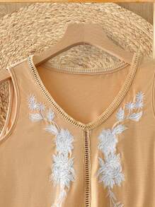 Rusticease 女士度假休闲花朵刺绣吊带背心