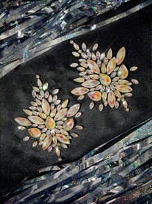 Miếng dán ngực đính đá lấp lánh lấp lánh trang trí cầu kỳ cho nữ & miếng gel chống trầy xước đính đá pha lê sequin cho tiệc rave - Màu xanh lá cây đậm - Xem 6