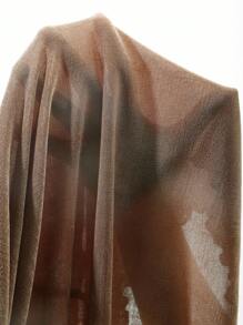 SHEIN EZwear Vestido elegante de color liso, corte ajustado - Caqui - Ver 7