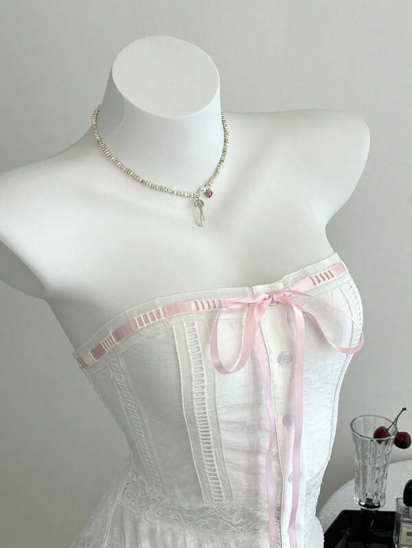 Elamini Sexy Floral Splice Detail Crop Top, Distinctive Design, Summer Women Camisole