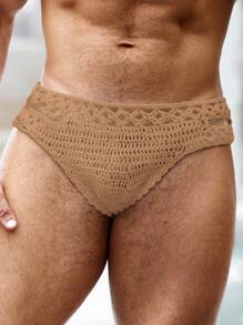 Surfspeed Men's Solid Color Hollow Design Briefs - Multicolor - View 4