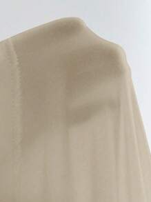 DAZY Women's Oversized Hooded Cardigan With Back Print, Lightweight Jacket, White, Spring/Summer/Autumn - Apricot - View 6