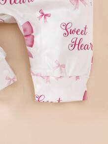 SHEIN Newborn Baby Girl Long Sleeve Romper, Sweet Heat Bow Pattern, Long Sleeve Bodysuit With Headband, Soft And Comfortable Clothing As Gift, Essential For Every Baby, All Season Style, Infant Photography Dress, 100-Day Gift, Cute And Soft Casual Outfit, Newborn 0-9 Months, Suitable For Outdoor And Daily Wear Baby Girl Jumpsuit Newborn Baby Girl Jumpsuit Fall Winter