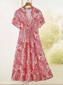 Rusticease 休闲印花无袖圆领A字夏季连衣裙 - 彩色 - 查看 1