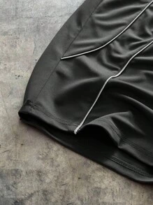 AXEPEAK 男士抽绳腰口袋宽松休闲百搭短裤 - 灰色 - 查看 3