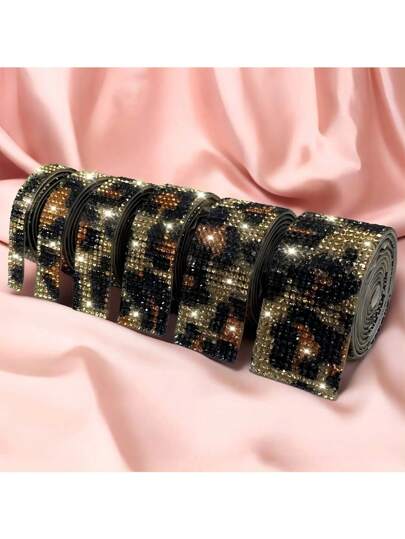 1 Yard Self Adhesive Crystal Rhinestone Ribbon, Rhinestone Strips, DIY Diamond Bling Ribbon Stickers Rhinestone Tape Roll For Crafts Phone Car Decorations