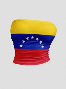 StreetHx Women's Summer National Flag Football World Cup Tube Tank Top - Multicolor - View 3