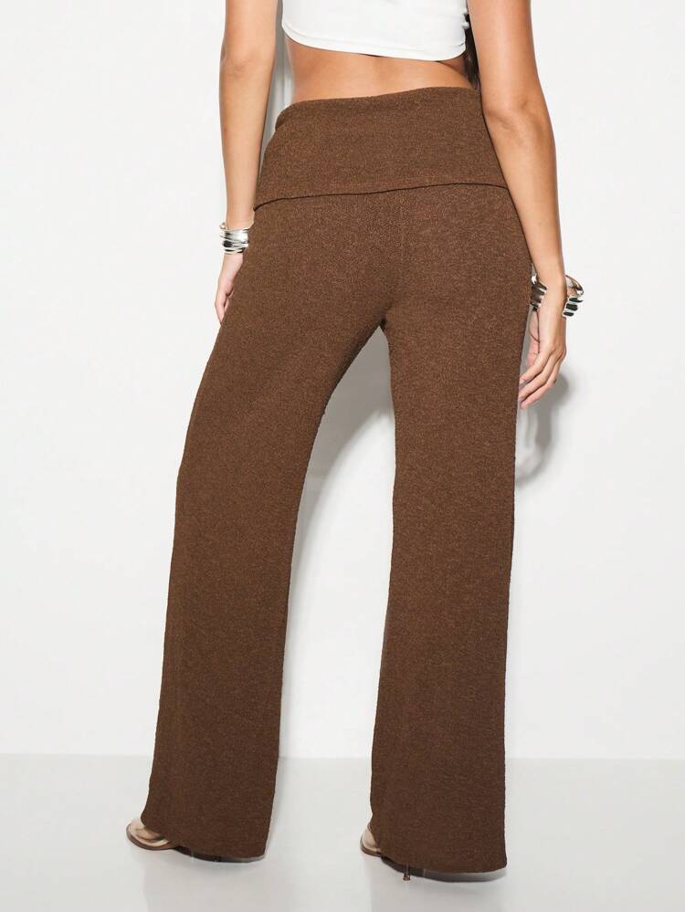KIZN Wide Leg Resort Pants With Pleated Waistband