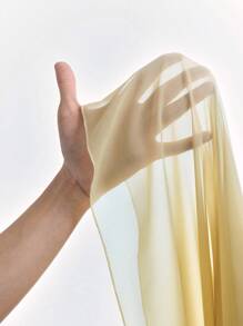 Aveloria Women's Chiffon Splicing Lace Round Neck Pleated Design Waist Warm Yellow Long Dress Elegant Romantic Date Autumn Women's Elegant Dress Women's Simple Dress Beach Outfits For Woman Vacation Outfits Woman Dresses For Women Elegant Country Concert Outfit Fall Cloth For Women - Olive Green - View 8