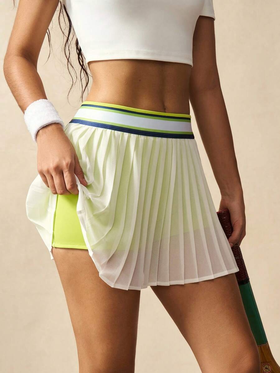 VARSIVA Shorts sportivi estivi casual con piega e righe a contrasto - Multicolore - Visualizzare 1