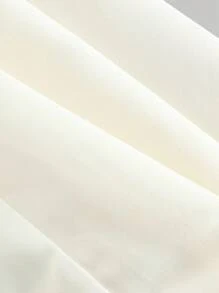 SHEIN MOD 杏色缎面蝴蝶结后背中长连衣裙 - 杏色 - 查看 5