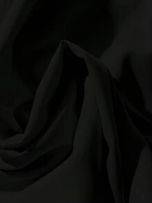 GlowEve CURVE Plus Size Women Solid Color Round Neck Short Sleeve Metal Single-Breasted Casual Dress