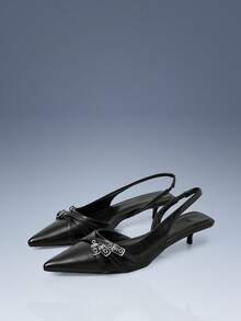 CUCCOO GRLICON Women's Fashion Black Punk Style High Heel Pumps