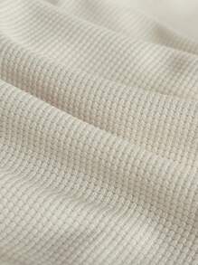 Young Boy Solid Color Elastic Waist Loose Wide-Leg Casual Pants - Apricot - View 7