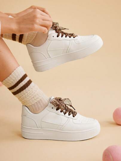 CUCCOO EASI Women's Fashion New Color Block Retro Sneakers, Thick Sole Platform Waterproof Casual Shoes, Autumn/Spring