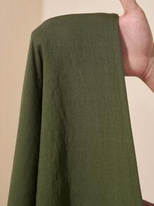 Zivah New Summer Casual Simple Basic Style Daily Dating Commuting Elegant Lapel Sleeveless Wide Shoulder Cross Strap Waist Wide Leg Straight Pants Green Women's Jumpsuit-A Green Jumpsuit Women Summer Jumpsuits For Women Casual Jumpsuits For Women Green Women Jumpsuit - Army Green - View 8