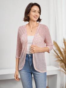 Miaspire Tunn bomberjacka i fuskpäls för kvinnor, rosa, vardagsstil - Rosa - Visa 4