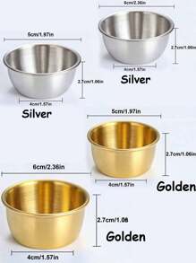 1/12 件不锈钢酱料蘸酱碗，45 毫升迷你调味杯，可重复使用的调味盘，适合家庭和餐厅使用，圣诞礼物