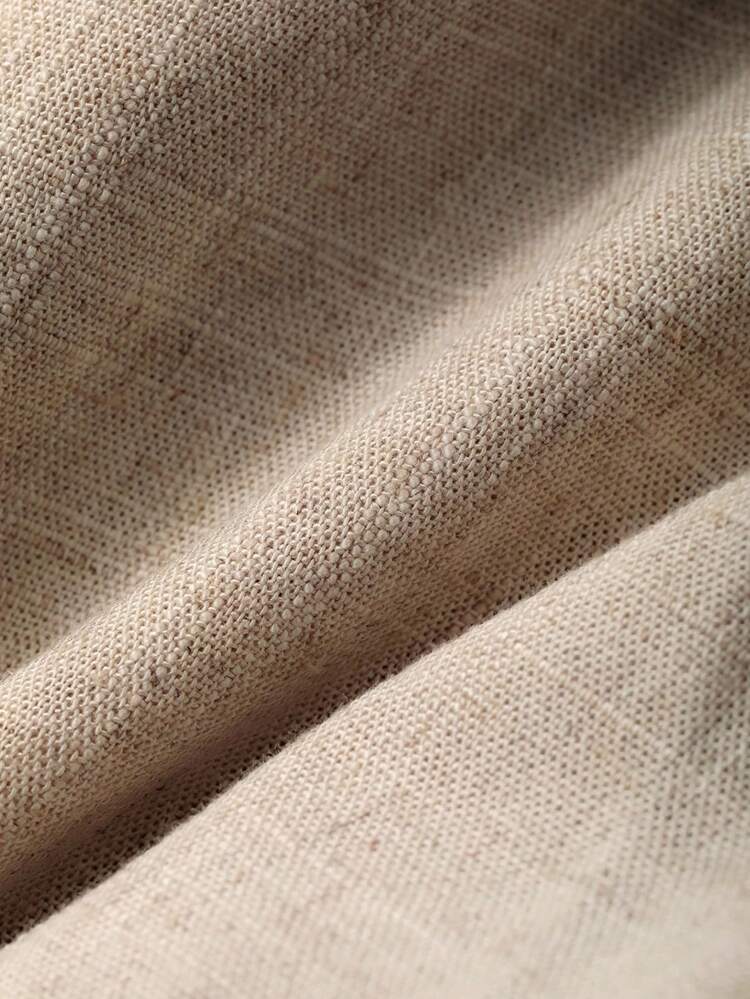 Women's Loose Business Casual Windbreaker Jacket, Short Linen Shirt Style Cardigan With Belt, Simple Solid Color, Suitable For Office Wear, Autumn/Winter,Fall Women Clothes Women Coats