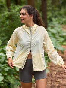 In My Nature Women's Summer Outdoor Hooded Sunscreen Jacket - Yellow - View 6