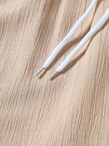 Manfinity RSRT 男士纯色短袖衬衫和短裤套装，海军蓝夏季衬衫和短裤，舒适服装 - 彩色 - 查看 7