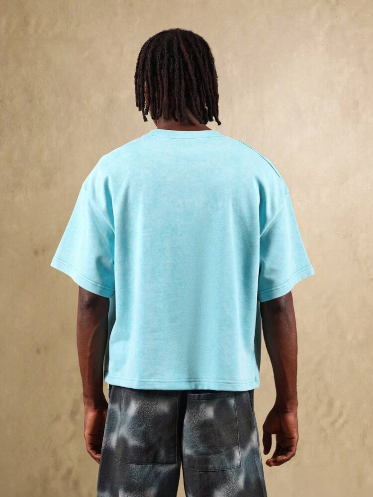 T-shirt squadrata con logo a stella