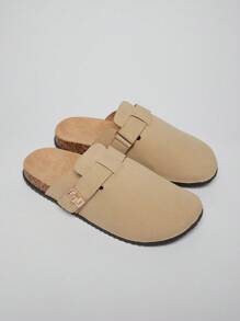 SHUZIA 男士极简主义金色储物柜软木鞋床黑色土豆木屐——优质结构，足弓支撑，游艇到街头风格 - 米色 - 查看 6