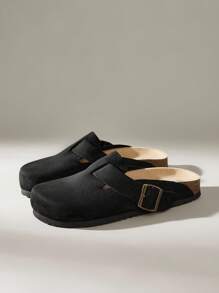 Solecia 女士休闲百搭简约平底拖鞋 - 黑色 - 查看 2