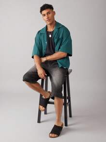 SHUZIA Men's Comfortable Arch Support Adjustable Strap Cork Footbed Sandals For Christmas - Black - View 6