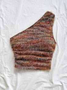 Soleia 女士休闲百搭无袖荷叶边毛绒露背衬衫，适合返校、海滩、婚礼宾客、毕业典礼、早午餐、圣帕特里克节、春假、复活节、音乐节、波西米亚风、热带风、优雅、性感、秋冬 - 棕色 - 查看 3