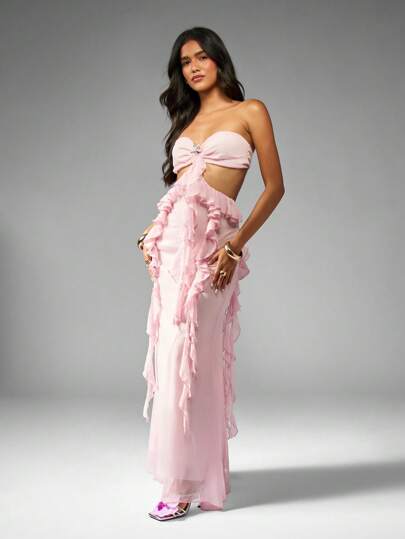 strapless open back dress Starfish dress main image 1