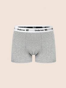 SHEIN 4件装男士字母弹性腰带平前内裤 - 彩色 - 查看 8