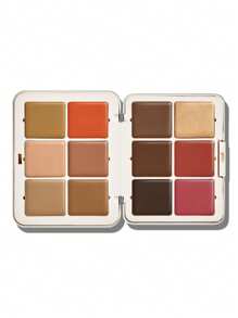 SHEGLAM All About That Face Multifunctional Face Palette-Mocha Sculpt All About That Face Multifunctional Face Palette-Mocha Sculpt 12-Color Glowy Finish 3-In-1 Multi-Use Palette Blendable Concealer Base Blush Contour Highlighter Corrector Cover Acne Spot High Coverage Non-Fading Flawless Portable Face Makeup Brand Beauty Makeup Face Paint Cosmetic For Women Girls Perfect For Winter Spring Ideal For Y2K Fancy Fashion Suitable For Birthday Gift Party Ready Best Color - Mocha Sculpt - View 9