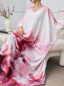 Al Najma 女式 V 领土耳其和阿拉伯传统图案长款开衫，春夏 - 彩色 - 查看 7