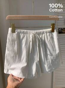 Comfortcana 大码女式纯色腰带口袋宽松休闲短裤，夏季，时尚