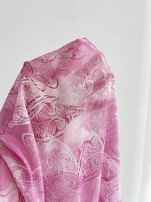 Elamini Women's Casual Backless Tank Top With Cashew Flower Print, Navy Blue Color For Spring And Summer - Baby Pink - View 4