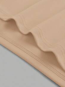 Manfinity Joysei 男士 3D 字母印花针织棕色 T 恤和短裤套装，适合洛杉矶夏季舒适装扮 - 駝色 - 查看 7