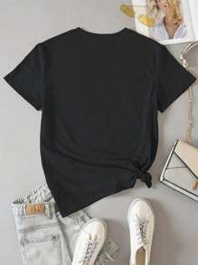 INAWLY 坚持下去，情况会变得更糟 - 黑色幽默哥特式 T 恤，讽刺口号，有趣的礼物，讽刺 T 恤，前卫美学女性 T 恤