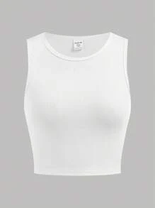 SHEIN Girlism Zestaw dla nastolatki 3 szt.: granatowa bluza, biały top na ramiączkach, długie spodnie casualowe, jesień - Granatowy - Zobacz 6