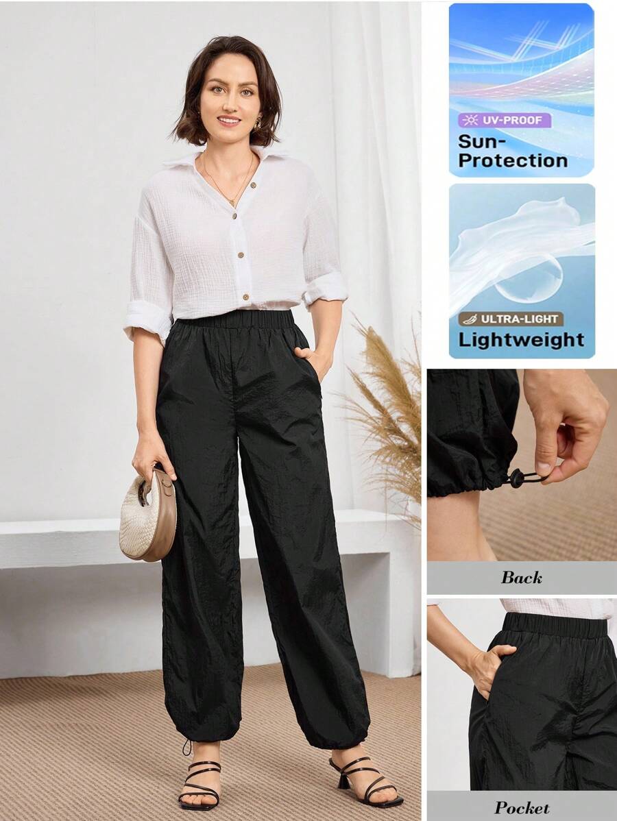 Miaspire Women's Casual Sun-Protective Trousers
Autumn Women's Drawstring Hem To Prevent UV Rays
Women's Daily Outing Clothes Women's Holiday Clothes
Women's Modest Pants
Women's Teacher Outfits For Women - Black - View 1