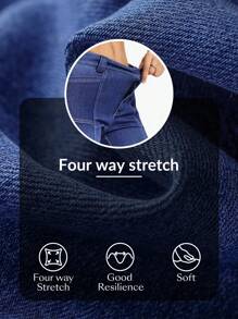 Flexra Distressed Slim Flare Leg Jeans - Dark Wash - View 7