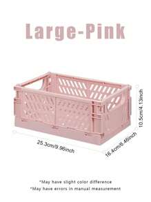 Foldable Storage Basket Collapsible Desktop Organizer With Handles Pastel & Vibrant Colors Plastic Storage Bin For Study Essentials Home Organization Room Decor Space Saving Shelf Organizer Table Tidy Must Have Household Organizers Multi-Use Decor Dorm Room Essentials Back To School Organization