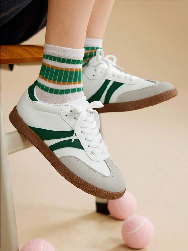 CUCCOO EASI Women's Retro Casual Sneakers 2024 Spring New Fashion Flat Vulcanized Canvas Shoes