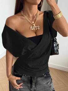 StreetHx 休闲 V 领褶饰百搭女式 T 恤，春夏