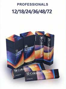 Set de lápices de colores a base de aceite para pintura, material de papelería y útiles escolares