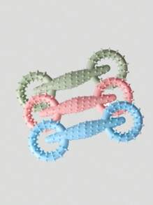 1pc Pet Toy Chew Toy With Pull Ring, Teething Stick Interactive Dog Toy - Multicolor - View 3