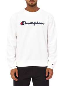 Champion Men's Casual Versatile Letter Print Crew Neck Sweatshirt