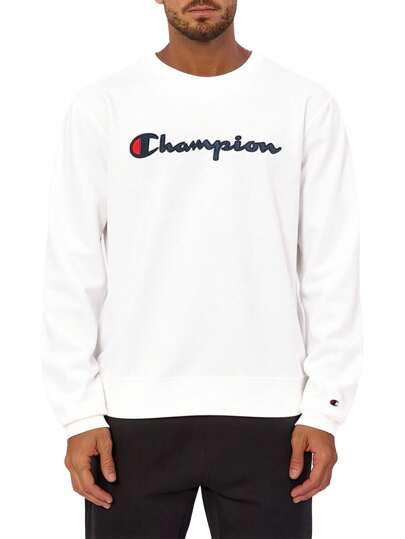 Champion Men's Casual Versatile Letter Print Crew Neck Sweatshirt