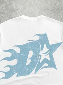 Manfinity ZONE917 OEM Loose Digital Full Print T-Shirt (Wide Neckline) - White - View 3